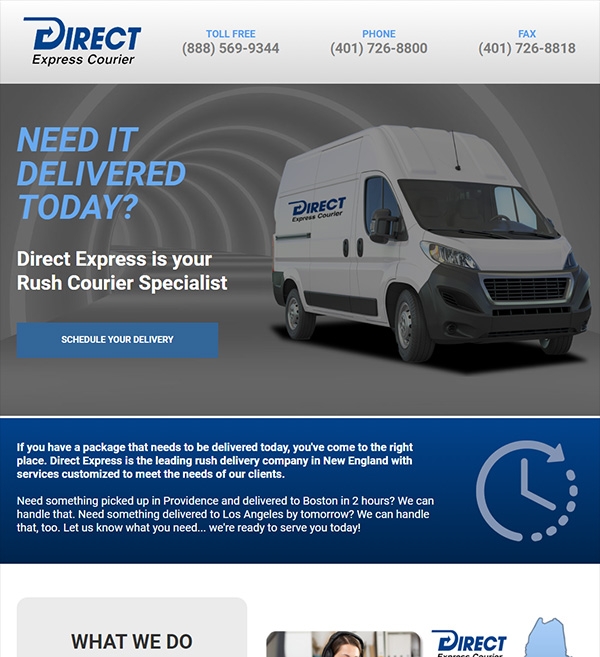 Website Design Direct Express Courier