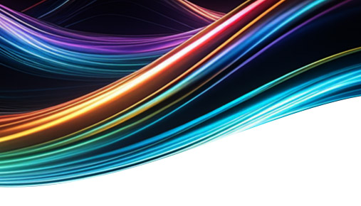 colored lines representing motion and creativity