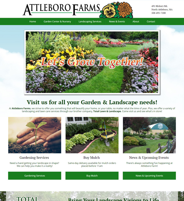 Website Design Attleboro Farms