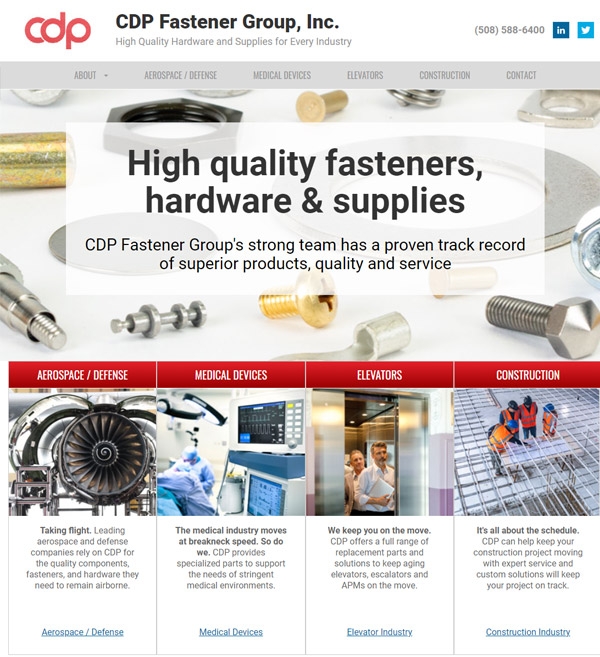 Website Design CDP Fastener Group