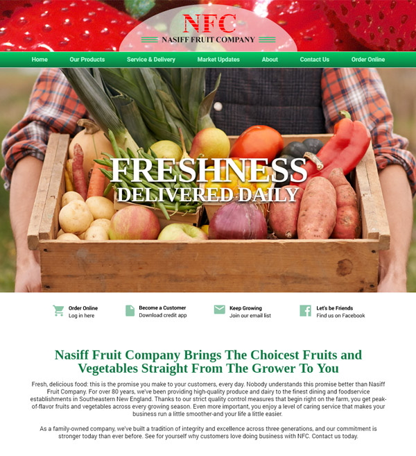 Website Design Nasiff Produce