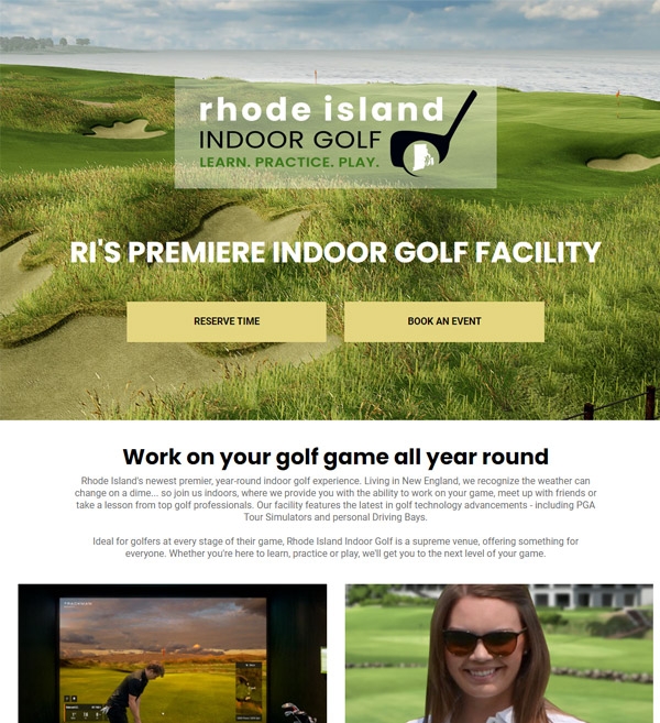 Website Design Rhode Island Indoor Golf
