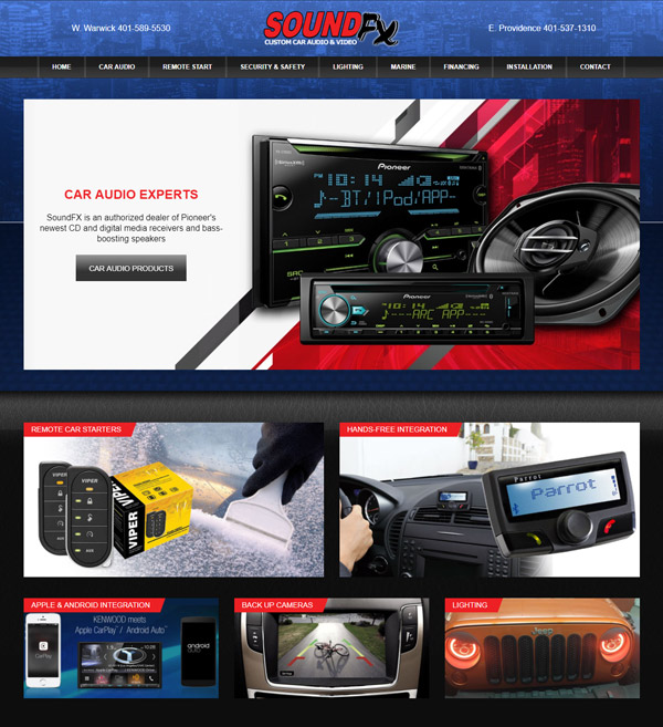Website Design SoundFX Car Audio