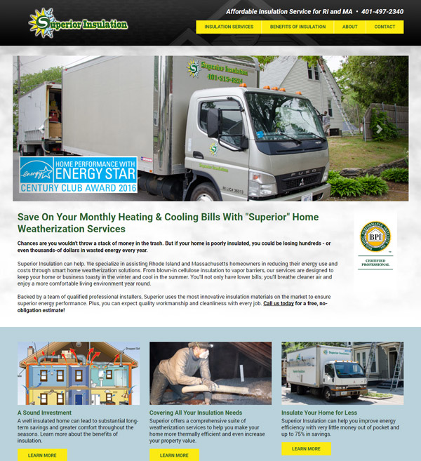 Website Design for Superior Insulation