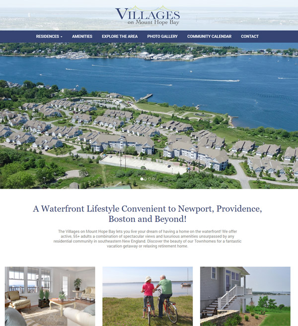 Website Design The Villages on Mount Hope Bay