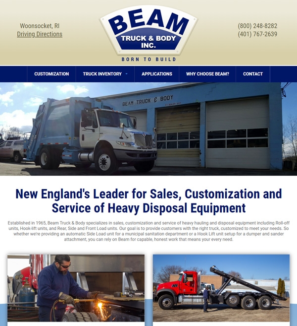 Website Design Beam Truck