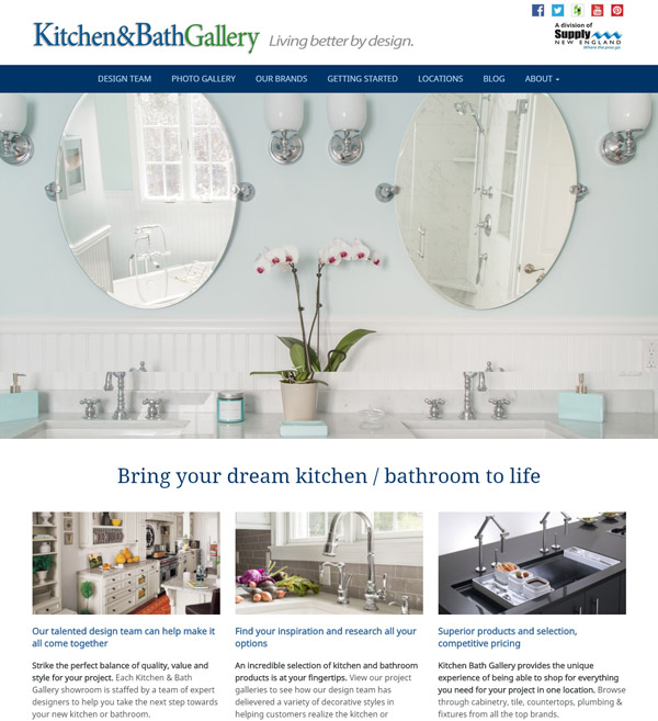 Website Design Kitchen Bath Gallery