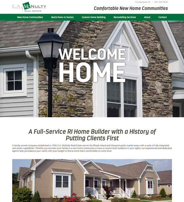 Website Design for E.A. McNulty Real Estate