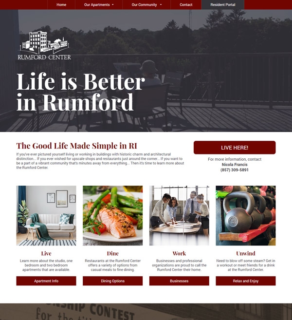 Website Design The Rumford Center