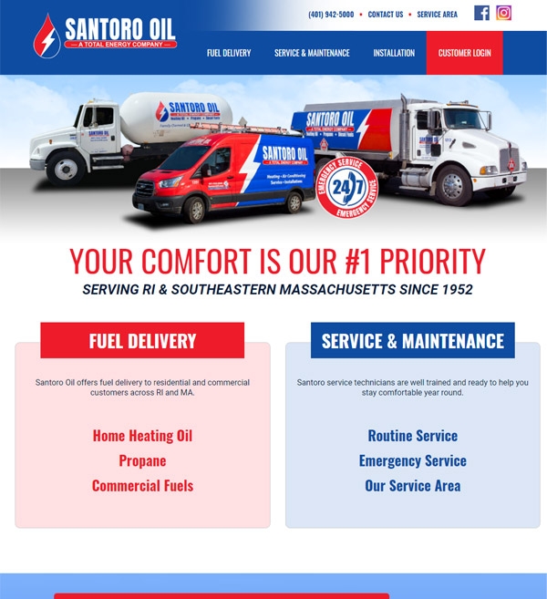 Website Design Santoro Oil