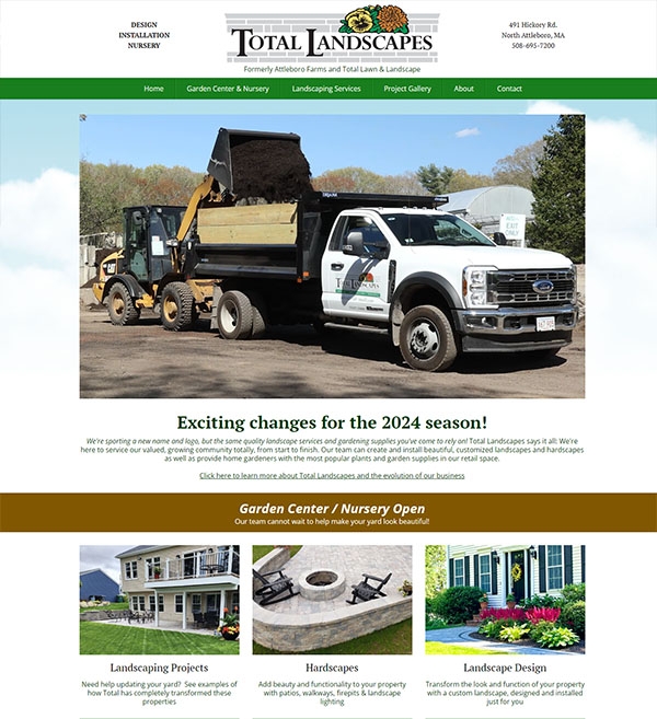 Website Design for Total Landscapes, Inc
